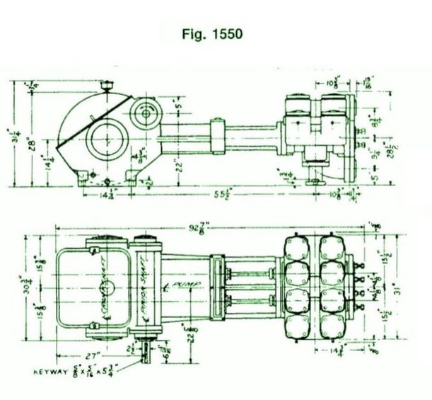 1550-C, Duplex, Piston Pump (Mud Pump)