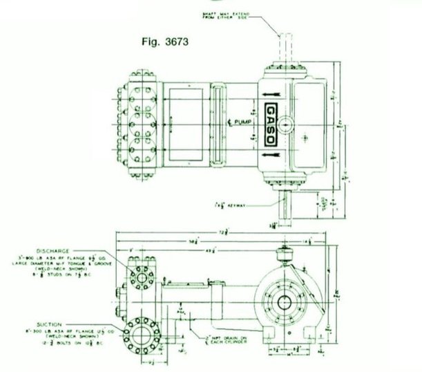 3673-WS, Triplex, Piston Pump (Mud Pump)