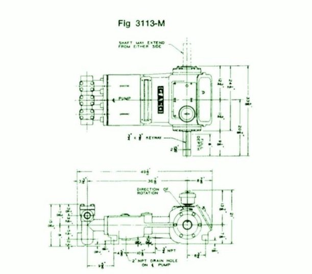 3113-L, Triplex, Plunger Pump