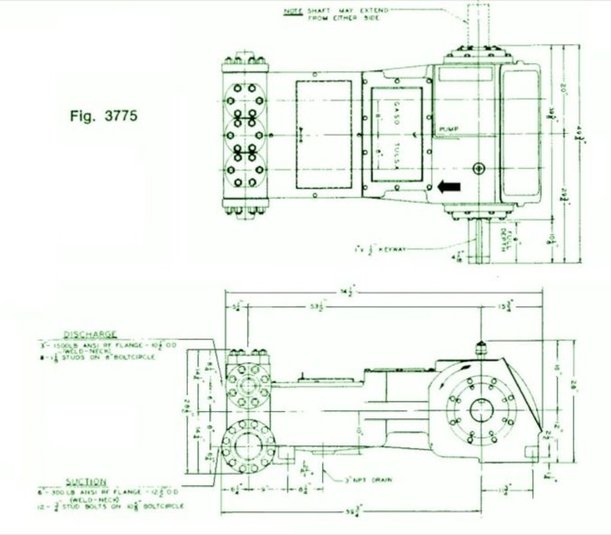 3774, Triplex, Plunger Pump