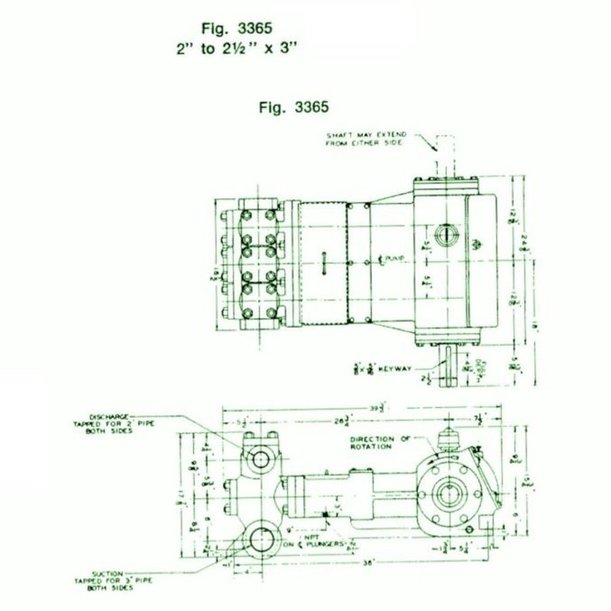 3365, Triplex, Plunger Pump