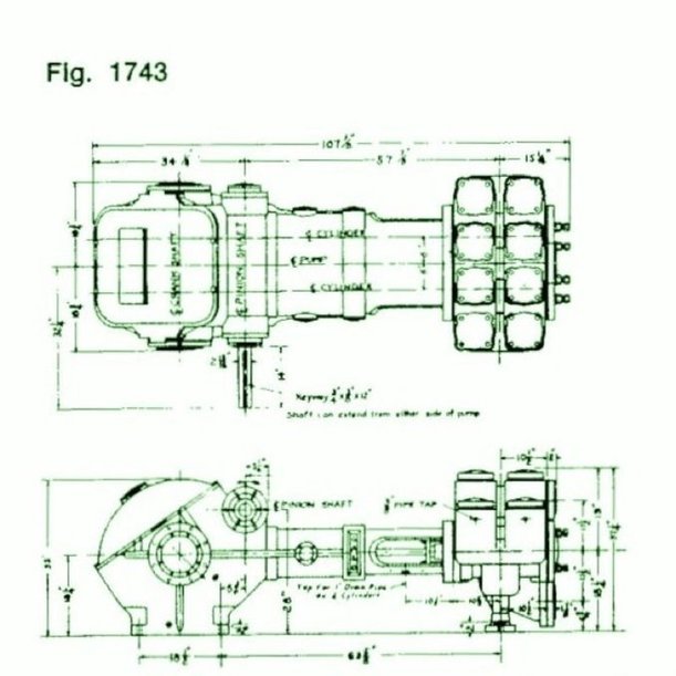 1743, Duplex, Piston Pump (Mud Pump)