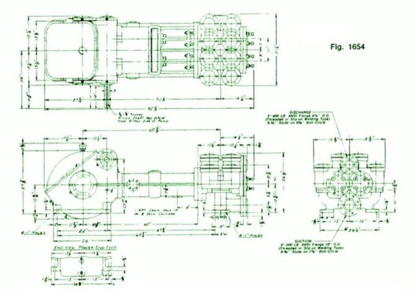 1654-C, Duplex, Piston Pump (Mud Pump)