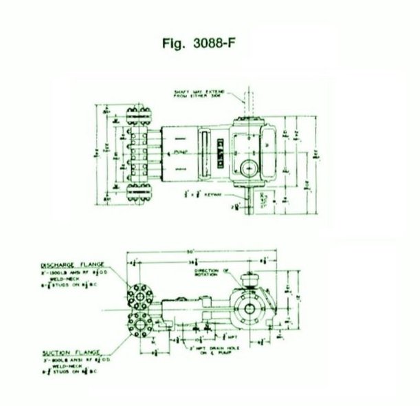 3088-MS, Triplex, Plunger Pump