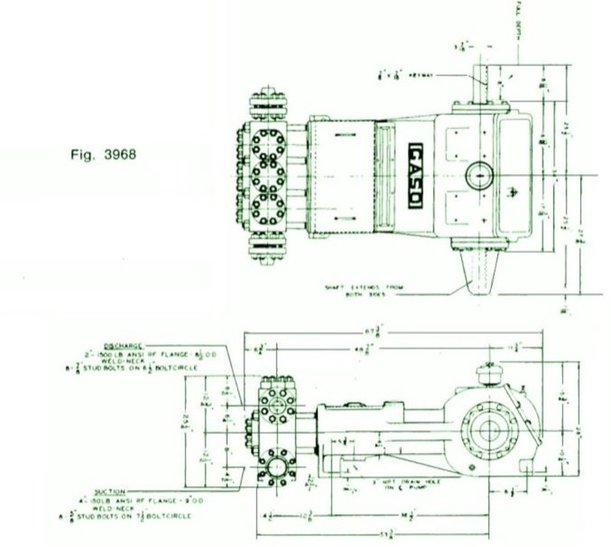 3968, Triplex, Plunger Pump