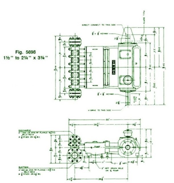 5698-L, Quintuplex, Plunger Pump